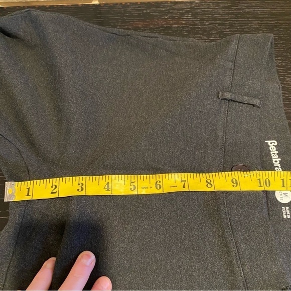 Betabrand Charcoal Gray Classic Straight Leg Dress, Yoga, Career Pants Medium P - Picture 10 of 11